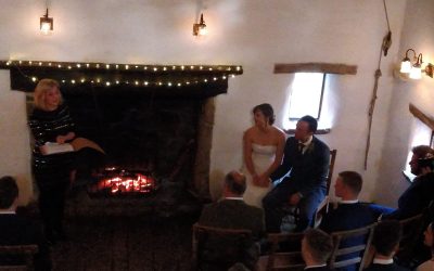 Magical romance of a winter wedding in Yorkshire at the Cruck Barn