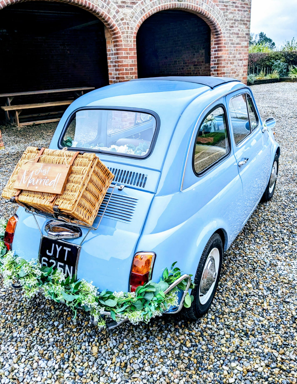 personal-vows-thirsk-yorkshire-wedding-6 barn wedding venue - wedding car