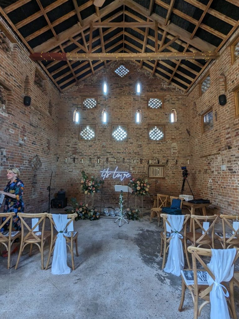 200-year-old barn wedding venue